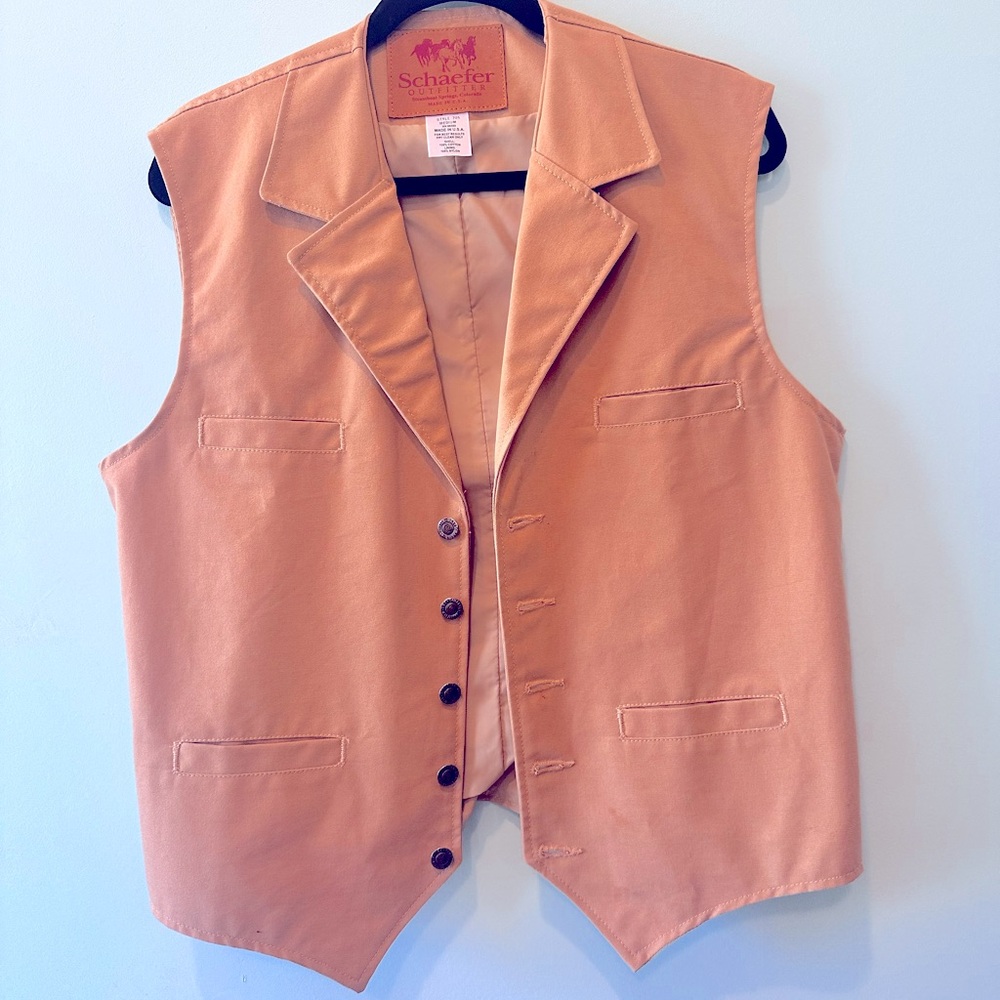 Schaefer Outfitter Western Cotton Vest – Made in USA – Women’s Medium